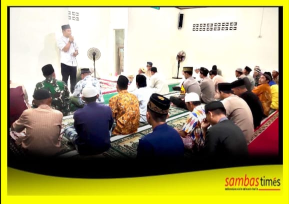  Pemerintah Kecamatan Tangaran melaksanakan Safari Ramadan 1446 Hijriah, serta menyampaikan sosialisasi program pemerintah kepada masyarakat di Masjid Al Falah Desa Merabuan.  