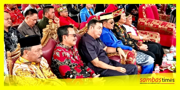 Wakil Ketua III DPRD Sambas Ferdinan Syolihin pada kegiatan Pekan Gawai Dayak Kabupaten Sambas ke-XVIII, Kamis (15/5/2025).