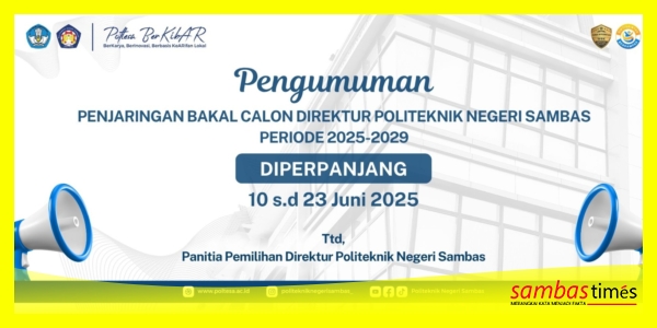Pengumuman Perpanjangan Bakal Calon Direktur Poltesa 2025-2029.