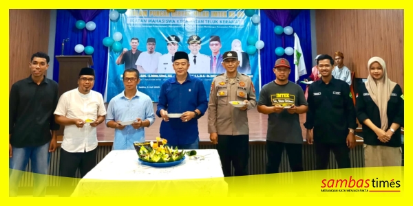Wakil Ketua DPRD Sambas Lerry Kurniawan Figo pada kegiatan Malam Puncak Milad ke-25 IMTEK di Kecamatan Teluk Keramat, Minggu (6/7/1025).