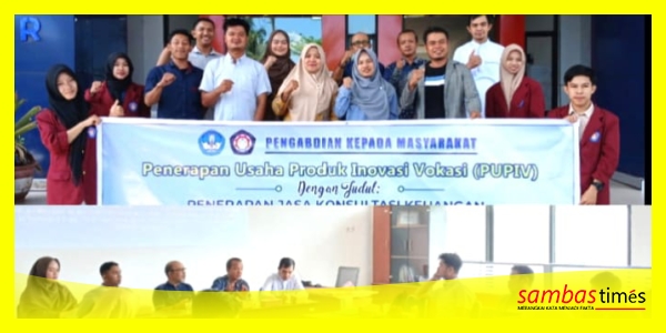 Tim PKM Poltesa bersama mahasiswa dan pelaku UMKM, insert kegiatan pendampingan di Gedung Kuliah Terpadu, Jumat (22/8/2025).