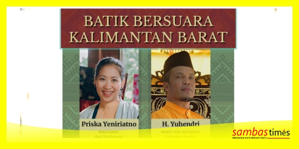 H Yuhendri dari MABM Kabupaten Sambas bersama Priska Yeniriatno Ketua Galeri Kota Singkawang sebagai Narasumber 