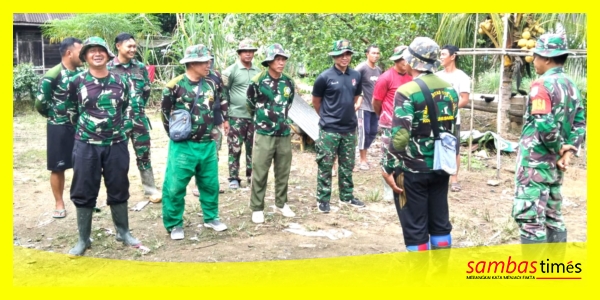 Dan SSK TMMD Kapten Inf Sulistiono memimpin apel pagi sebelum pekerjaan Fisik dan Non Fisik dilokasi