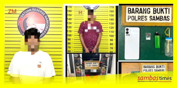 Pelaku pengedar Narkotik yang berhasil diamankan Satresnarkoba Polres Sambas di wilayah Kecamatan Sambas, Selasa (13/01/2026).