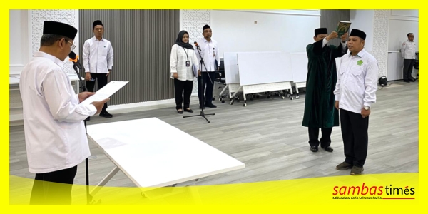 Dedi resmi dilantik Direktur Jenderal Pendidikan Islam, Prof Amien Suyitno sebagai Kepala MAN IC Sambas di Jakarta, Selasa (3/3/2026).