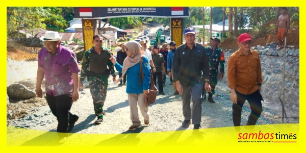 Peninjauan lokasi strategis wilayah perbatasan Kemenko Infrastruktur di kecamatan Paloh, Kabupaten Sambas, Kamis (23/4/2026).