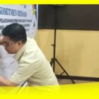 Bupati Sambas H Satono menandatangani Pakta Integritas untuk mendukung kemajuan Pendidikan Kabupaten Sambas di Aula Sayap Kiri Kantor Bupati Sambas, Rabu (13/5/2026).
