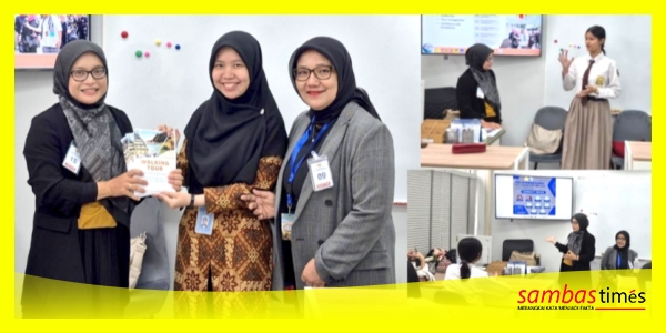 Tiga Dosen Poltesa saat mengikuti Riset Discussion di Thailand, di Sekolah Indonesia, Bangkok, Thailand dengan peserta siswa  kelas X. 