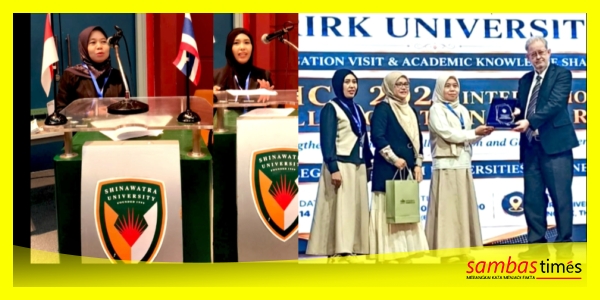 Tiga Dosen Poltesa saat mengikuti Riset Discussion di Thailand, di Sekolah Indonesia, Bangkok, Thailand dengan peserta siswa kelas X.