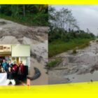 Kondisi jalan Kota Lama (Galing) menuju Sendoyan (Sejangkung) yang diminta masyarakat tahun ini segera direalisasikan pembangunannya. Insert Foto pengurus HMKS. 