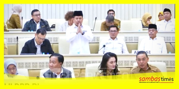 Bupati Sambas H Satono saat menghadiri RDP dan RDPU Komisi II DPR RI di Jakarta, Senin (8/6/2026).