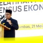 Wakil Bupati Sambas Heroaldi Djuhardi Alwi pada pelepasan 566 petugas Sensus Ekonomi 2026 di Hotel Pantura Jaya Sambas, Rabu (11/06/2026).
