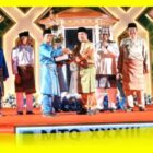 Bupati Sambas H Satono didampingi Wakil Bupati Sambas dan Sekda Sambas pada Pembukaan MTQ ke-33 tingkat Kecamatan Jawai, Minggu (21/6/2026).