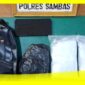 Barang bukti peredaran Narkotik jenis Shabu yang berhasil diamankan Satresnarkoba Polres Sambas di Kecamatan Sajingan Besar, Kabupaten Sambas, Sabtu (20/6/2026).