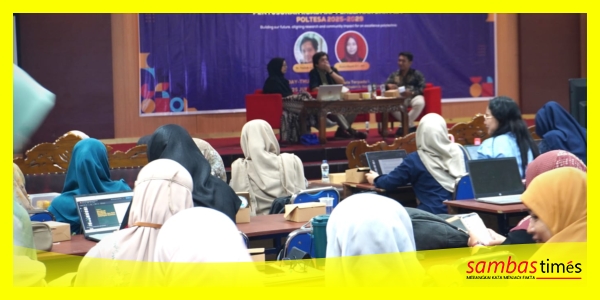 Suasana Bimtek Roadmap Perkuat 
Riset dan PKM di di Aula Gedung Terpadu I Poltesa yang berlangsung dari Tanggal 24 hingga 25 Juni 2026. 