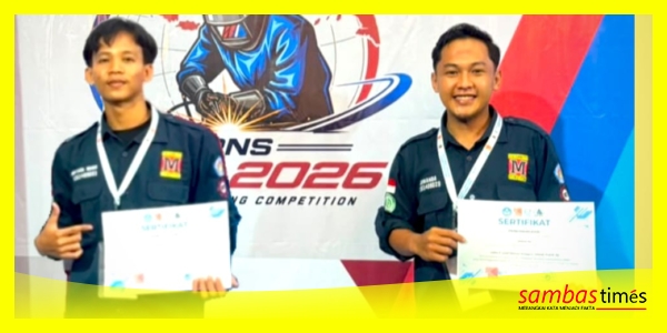 Juwanda Juara II Kelas Novice Kategori 3G SMAW Plate dan Miftakul Munir Juara III Kelas Kompeten Kategori 2G SMAW Plate.