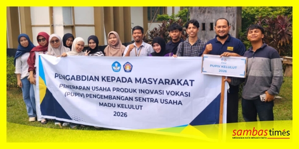 PKM PUPIV Mengembangkan Usaha Madu Kelulut 2026 di Politeknik Negeri Sambas (Poltesa) menjadi produk bernilai tambah dan berdaya saing.