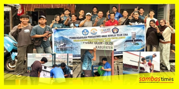 Tim PKM Poltesa menyampaikan program SCS untuk mendukung Pariwisata Berbasis Energi Surya, Insert : Gotong Royong pemasangan SCS, Minggu (13/9/2026).
