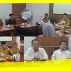 Wakil Bupati Sambas Heroaldi Djuhardi Alwi menyampaikan program pendidikan Kabupaten Sambas pada kunjungan Dewan Pendikan Kalbar di Kabupaten Sambas.