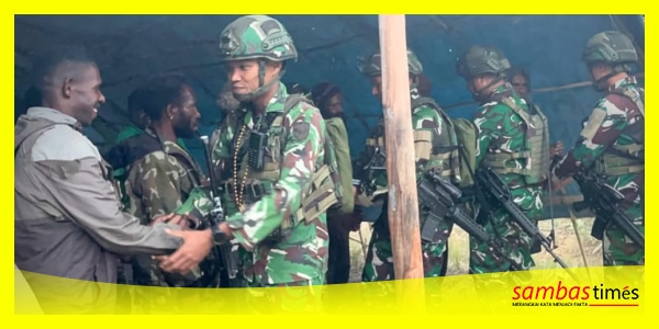 Satgas Pamtas RI-PNG Distrik Napua Melayat, Naixson, Tokoh Masyarakat Wilayah Distrik Napua, Papua Pegunungan, Jaya Wijaya belum lama ini.