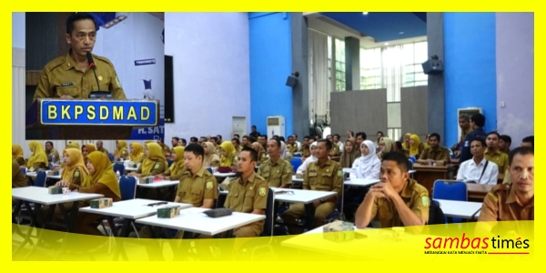 Asisten Pemerintahan dan Kesejahteraan Rakyat Setda Sambas, Yudi, S Sos MSi pada kegiatan Peningkatan Kapasitas PPPK di Aula Diklat BKPSDMAD Sambas, Selasa (6/10/2026).
