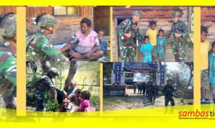 Satgas Yonif 645 Gty Distrik Napua Gelar Komsos dan Sargal