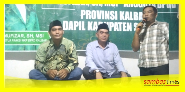Kades Sebubus, Irfan Riyadi menyampaikan usulan pembangunan pada reses Anggota DPRD Kalbar, H Mufizar, belum lama ini.