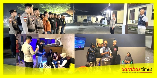 Polres Sambas dan BNNK melaksanakan KRYD dalam pengawasan peredaran Narkoba di Tempat Hiburan di Kecamatan Tebas, Sabtu (17/10/2026) lalu.