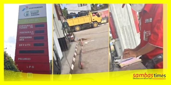 Pelayanan SPBU Pemangkat yang mendapat keluhan sopir angkutan.
